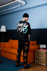 FAITH FADE Absence of Happiness - Identity Crisis Wide Oversized Tee (Black)