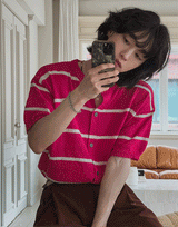 Coverden boucle half cardigan