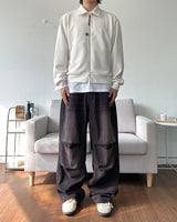 Brick washed denim pants