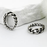 SVR-S616 Enhypen Garden Wear Silver 92.5 Friendship Couple Daily Chain Ring Silver Ring