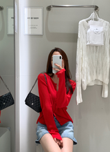 Loop Summer Ribbed Knit Cardigan / 4 colors