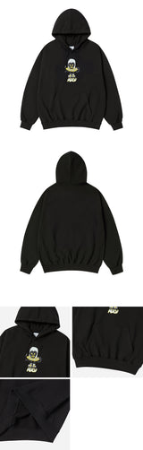 25SS ハートエイリアンフーディー ブラック