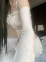 ブライセンレースオフショルダートップ (white)