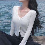 [MADE] Water, V-neck slim cardigan