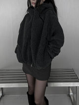 [unisex] sherpa hoodie fleece zip-up (2color)