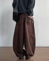 Volume Buckle Cotton Pants