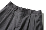 Stripe Bermuda Pants (Dark Grey)