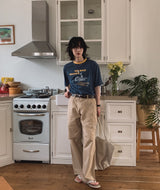 Bedy color matching loose fit short sleeves