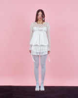 CORSAGE PUFF BLOUSE [IVORY]