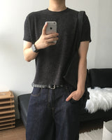 リブドツートーンマッスルフィットショートスリーブ