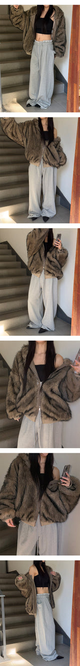 [Unisex] ファー2wayフードジャンパー(4color)
