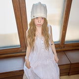 summer lace beanie ivory