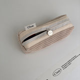 Clam ラウンドペンケース _ コーデュロイココナッツ