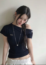[♡MADE♡] vodka rib cashmere one-shoulder nt