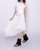 Aurora Halter Draping Asymmetrical Chiffon Dress