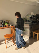 ハイソンバルーンワイドブラッシュデニムパンツ