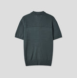 Base Two-Pocket Collared Short Sleeve Knit