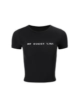 Emoha ノーゲストリストスローガンクイックダイイングスポーツボタンTシャツ