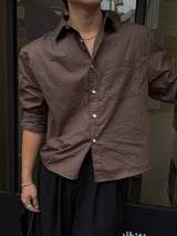 Core pocket crop shirt