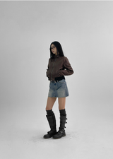 [B-DENIM] VINTAGE MINI SKIRT 038