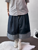 Cake Check Button Collar Short Sleeve Shirt 2 COLORS