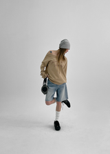 [B-DENIM] エッセンシャルハーフショーツ 040