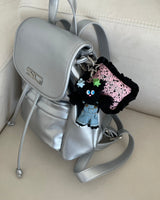 【MADE】 ブラックピンクフリルピロー (tok/keyring)