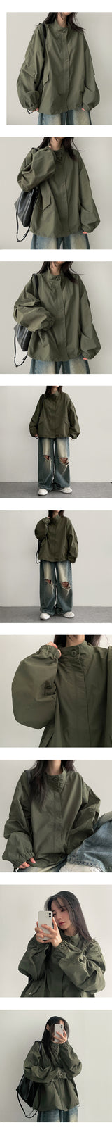 Hacket snap oversized-fit windbreaker