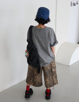 [UNISEX] レオパードカーゴバミューダパンツ
