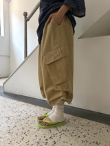 cotton banding bermuda pants