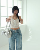 corset lace bustier sleeveless