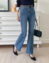 Panyu Hidden Banding Semi-Bootcut Denim Pants