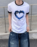 Blue Heart Ringer T-Shirt