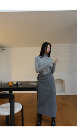 vase knit wrap skirt (2C)