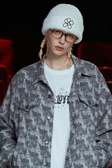 FLOWER FUR BEANIE / IVORY