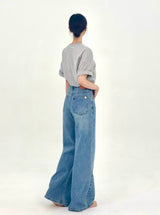 WIDE REGULAR DENIM PANTS code 25002