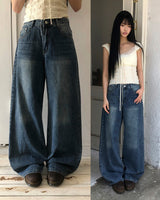 ルーメンローライズワイドデニムパンツ