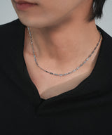 Slim pattern chain necklace (925 silver)