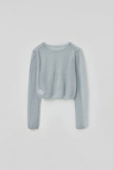 T/T Feather mohair knit - purple