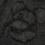 [DISNEY] アップリケスノーウォッシュTシャツ_チャコール