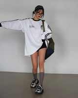 [UNISEX] トラックオーバーサイズフィットカラーTシャツ