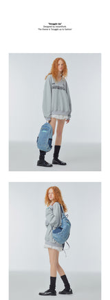 Denim tiny backpack