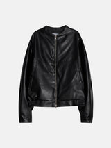 El Collarless Leather Jacket
