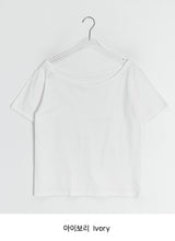 ユリミワンオフショルダールーズフィットTシャツ