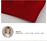 rirri 100% Merino Wool Jacquard Cropped Zipper Cardigan in Brightening Scarlet