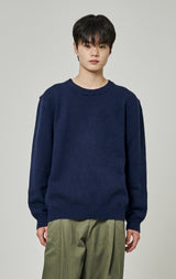 BASIC OVER FIT ROUND KNIT