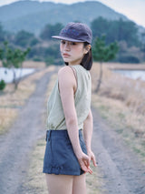 ORIENTAL SLEEVELESS BLOUSE (LIME)