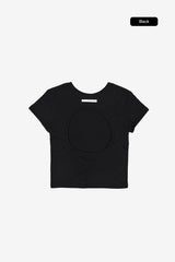 Seton cut-out crop tee