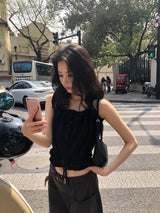 Pure frill blouse_black