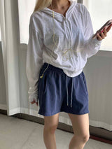 Summer slub hood zip up(2color)